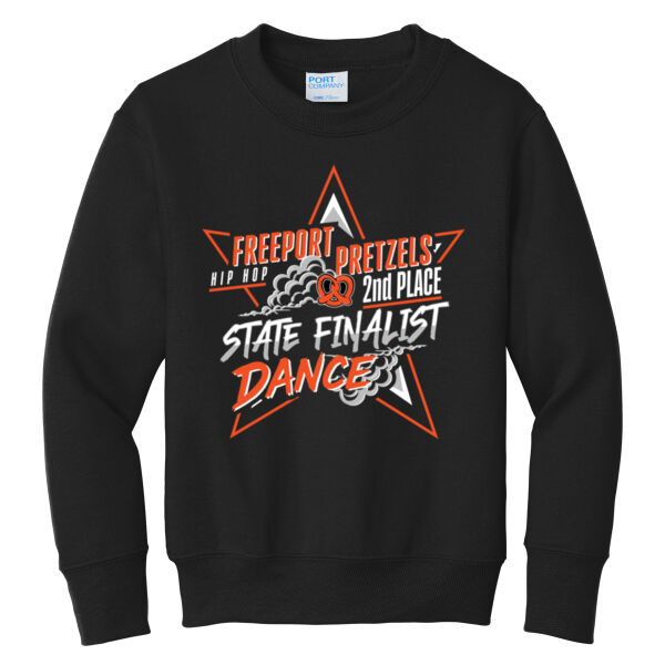 Freeport Dance 2nd Place State Finals - Youth Core Fleece Crewneck Sweatshirt Thumbnail